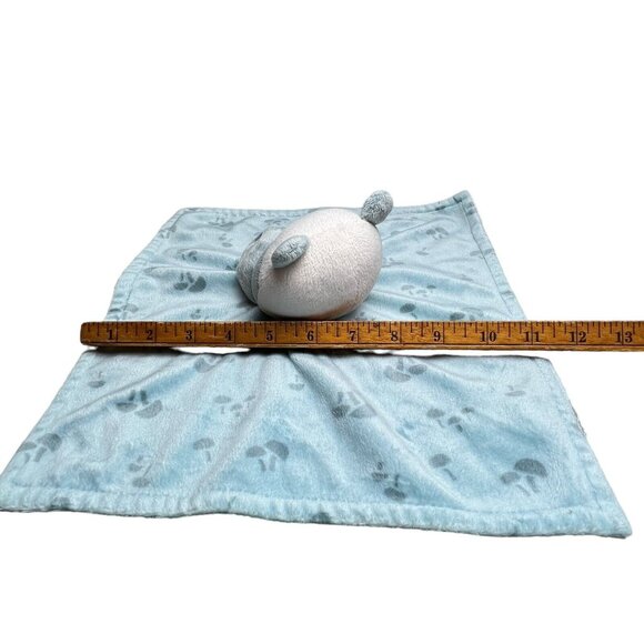 Modern Moments Gerber Raccoon Lovey Security Blanket Light Blue Mushrooms 11" - Picture 7 of 7